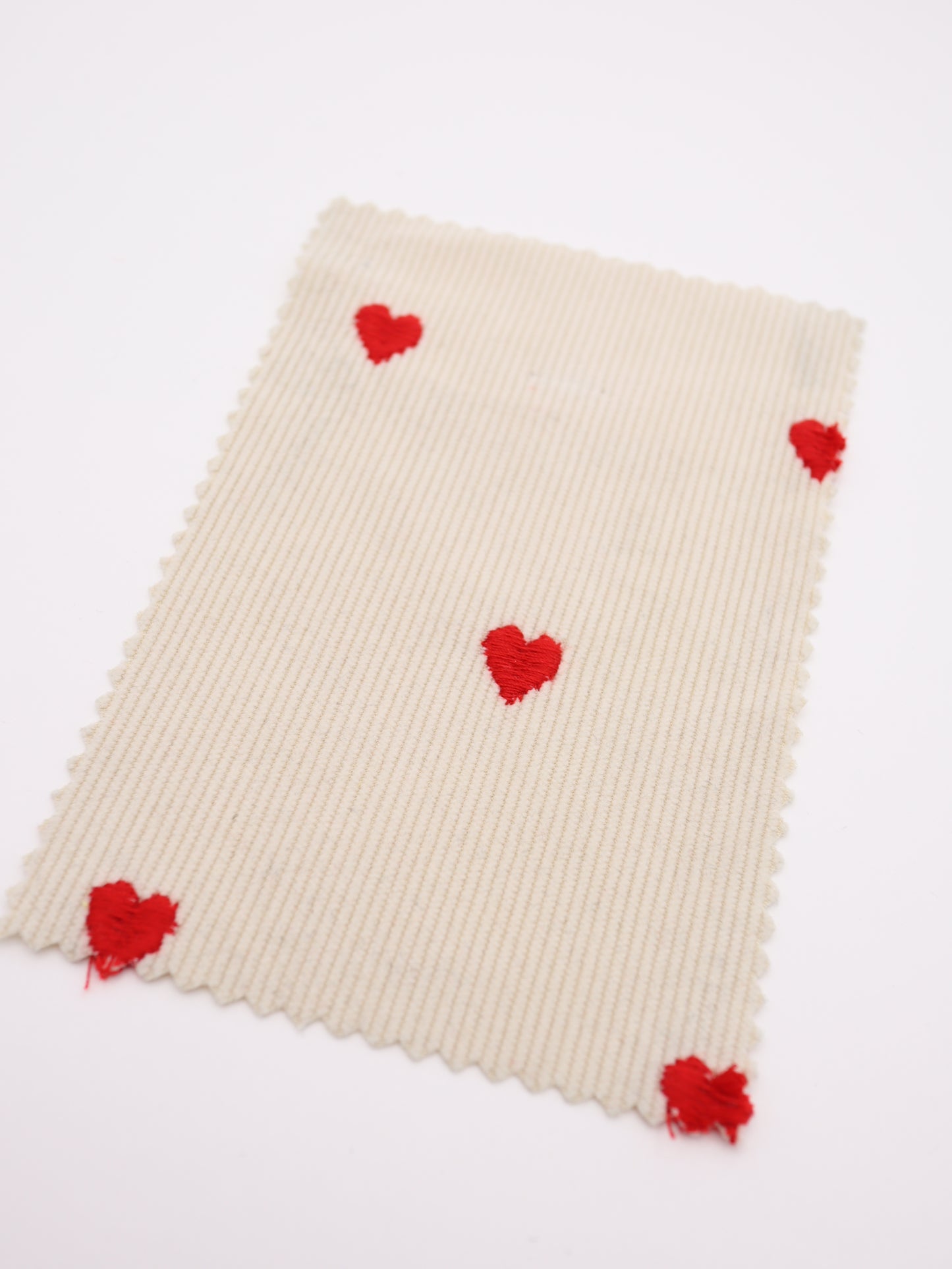 【25AW-008】ハート刺繍コーデュロイ /0.5yあたり=~885円