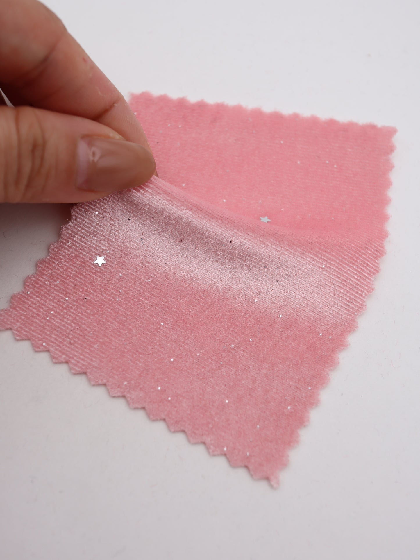 高ストレッチ!キラキラ!お星さま型ラメつきベロアニット|【生地幅】約147センチ 【混率】ポリエステル90%ポリウレタン10%|ドッグウエア・KIDSウエア・ドレス・衣装・雑貨向き|26AW-269