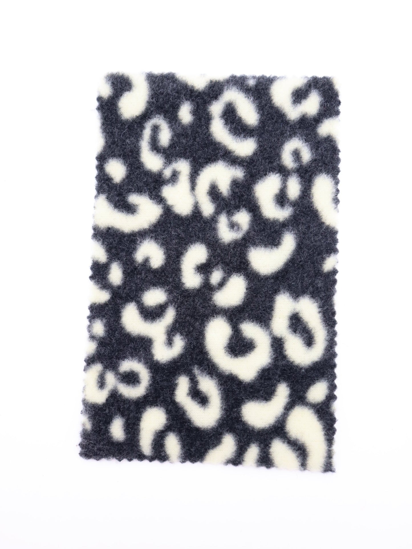 【25AW-028】リバーシブルヒョウ柄プリント両面起毛ニット /0.5yあたり=~880円