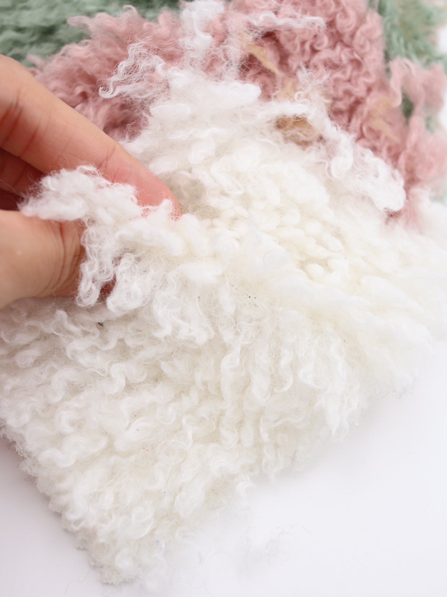 【25AW-027】ふわっふわチベットラム風シャギーニット /0.5yあたり=~1180円