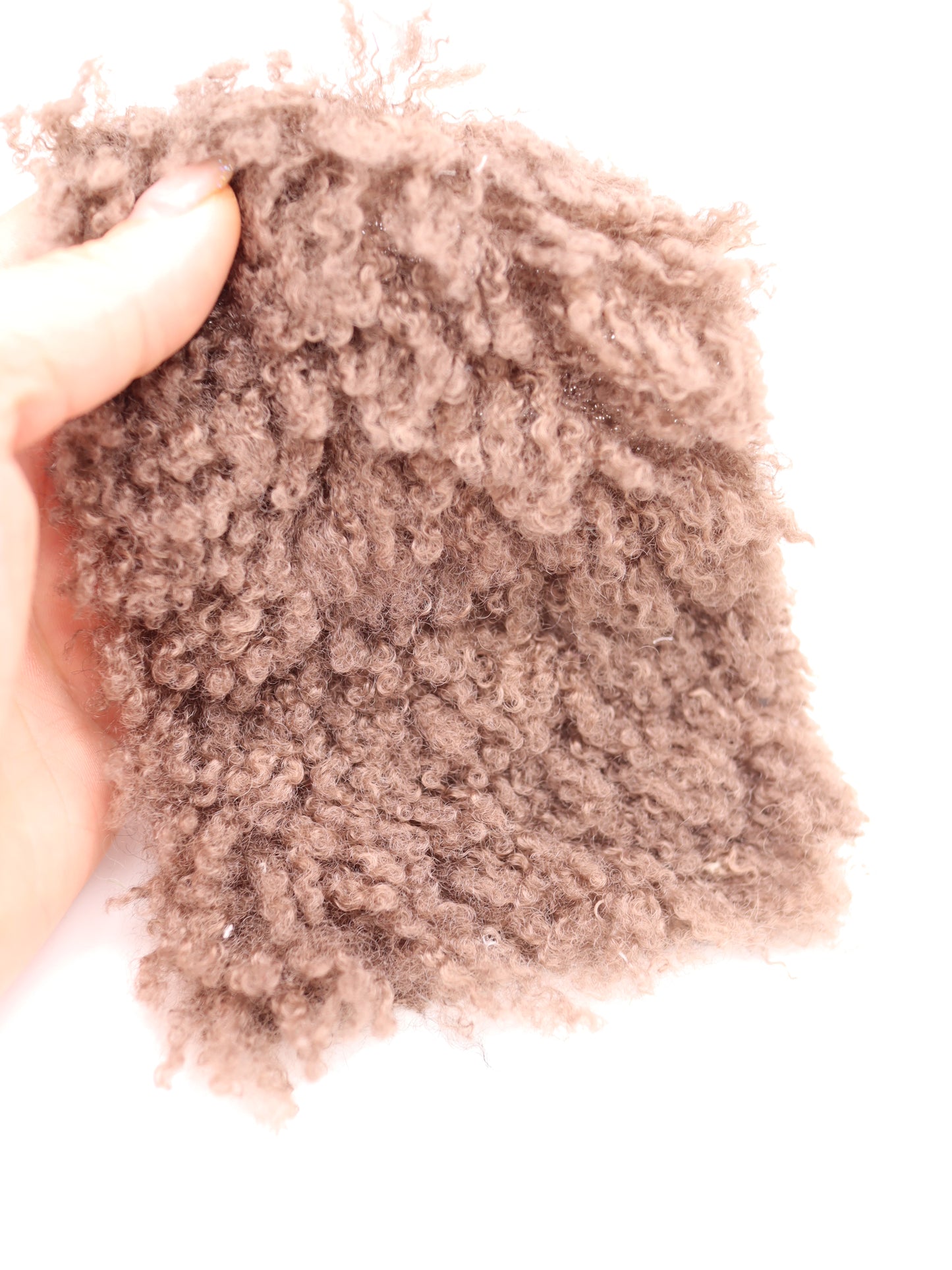 【25AW-027】ふわっふわチベットラム風シャギーニット /0.5yあたり=~1180円