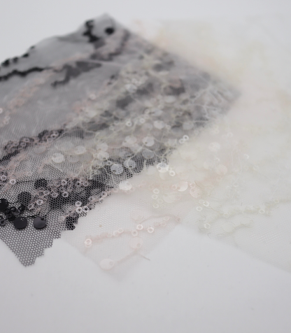 【25SS-383】スパンコール刺繍チュール　/0.5ｙあたり=～1670円