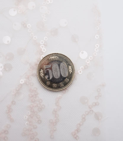【25SS-383】スパンコール刺繍チュール　/0.5ｙあたり=～1670円