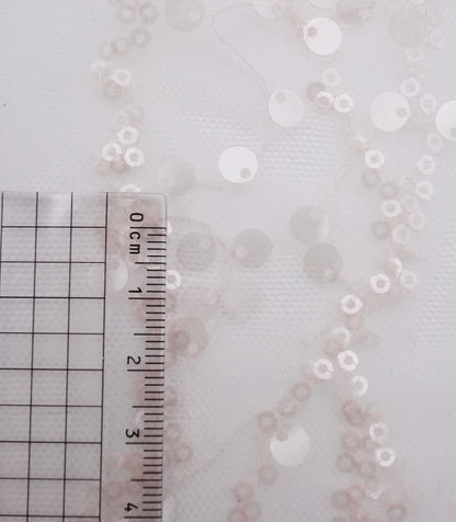 【25SS-383】スパンコール刺繍チュール　/0.5ｙあたり=～1670円