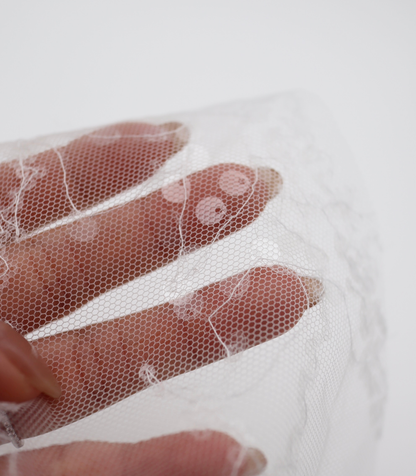 【25SS-383】スパンコール刺繍チュール　/0.5ｙあたり=～1670円