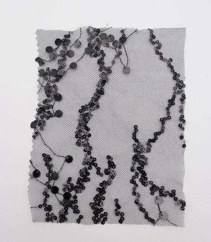 【25SS-383】スパンコール刺繍チュール　/0.5ｙあたり=～1670円
