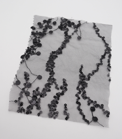 【25SS-383】スパンコール刺繍チュール　/0.5ｙあたり=～1670円