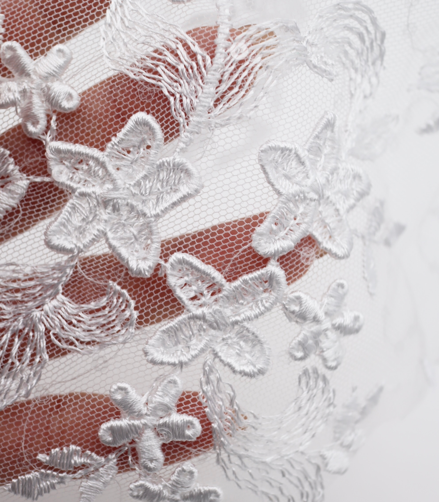 【25SS-386】スパンコール×立体フラワーモチーフレース刺繍チュールレース　/0.5ｙあたり=～2295円