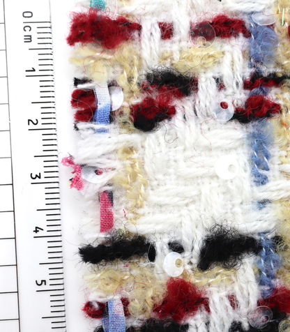 【25SS-157】スパンコール付きカラフルミックスツイード　/0.5ｙあたり = ～ 1700円