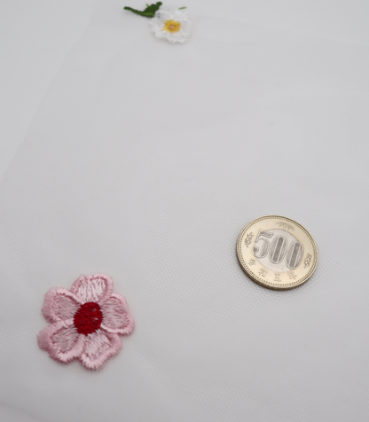 【25SS-388】フラワー刺繍チュール　/0.5ｙあたり=～1235円