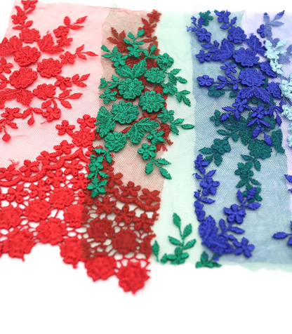 【25SS-387】スカラップ刺繍チュールレース　/0.5ｙあたり=～1800円