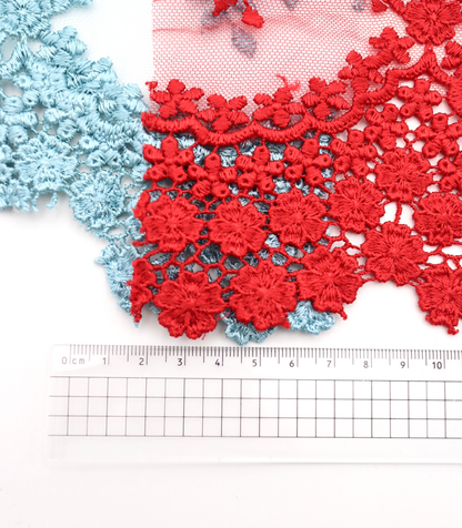 【25SS-387】スカラップ刺繍チュールレース　/0.5ｙあたり=～1800円