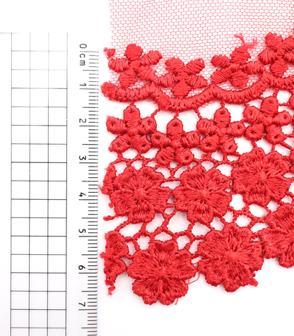 【25SS-387】スカラップ刺繍チュールレース　/0.5ｙあたり=～1800円