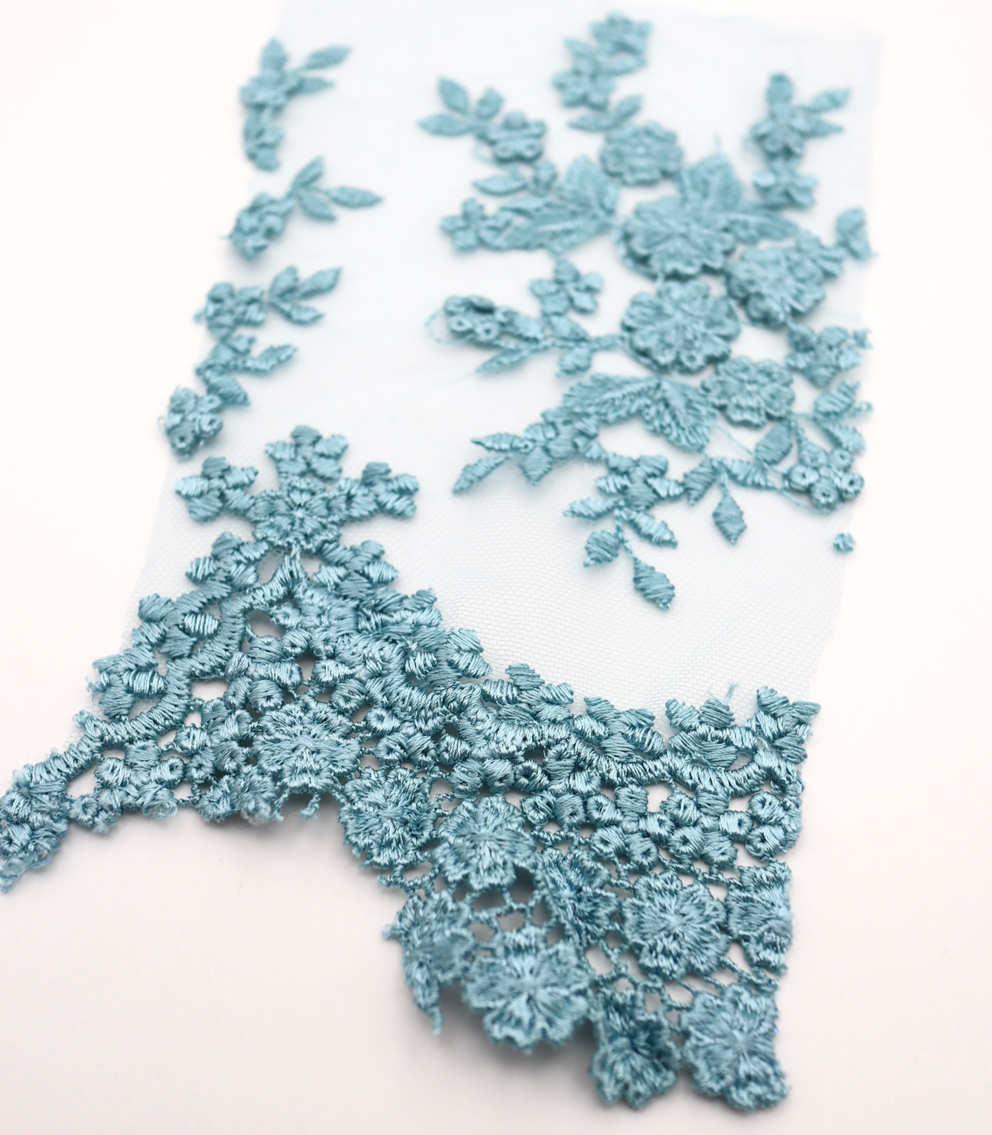 【25SS-387】スカラップ刺繍チュールレース　/0.5ｙあたり=～1800円