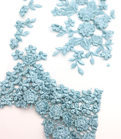 【25SS-387】スカラップ刺繍チュールレース　/0.5ｙあたり=～1800円