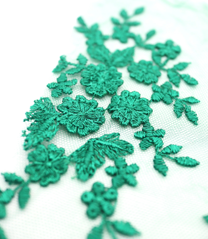 【25SS-387】スカラップ刺繍チュールレース　/0.5ｙあたり=～1800円