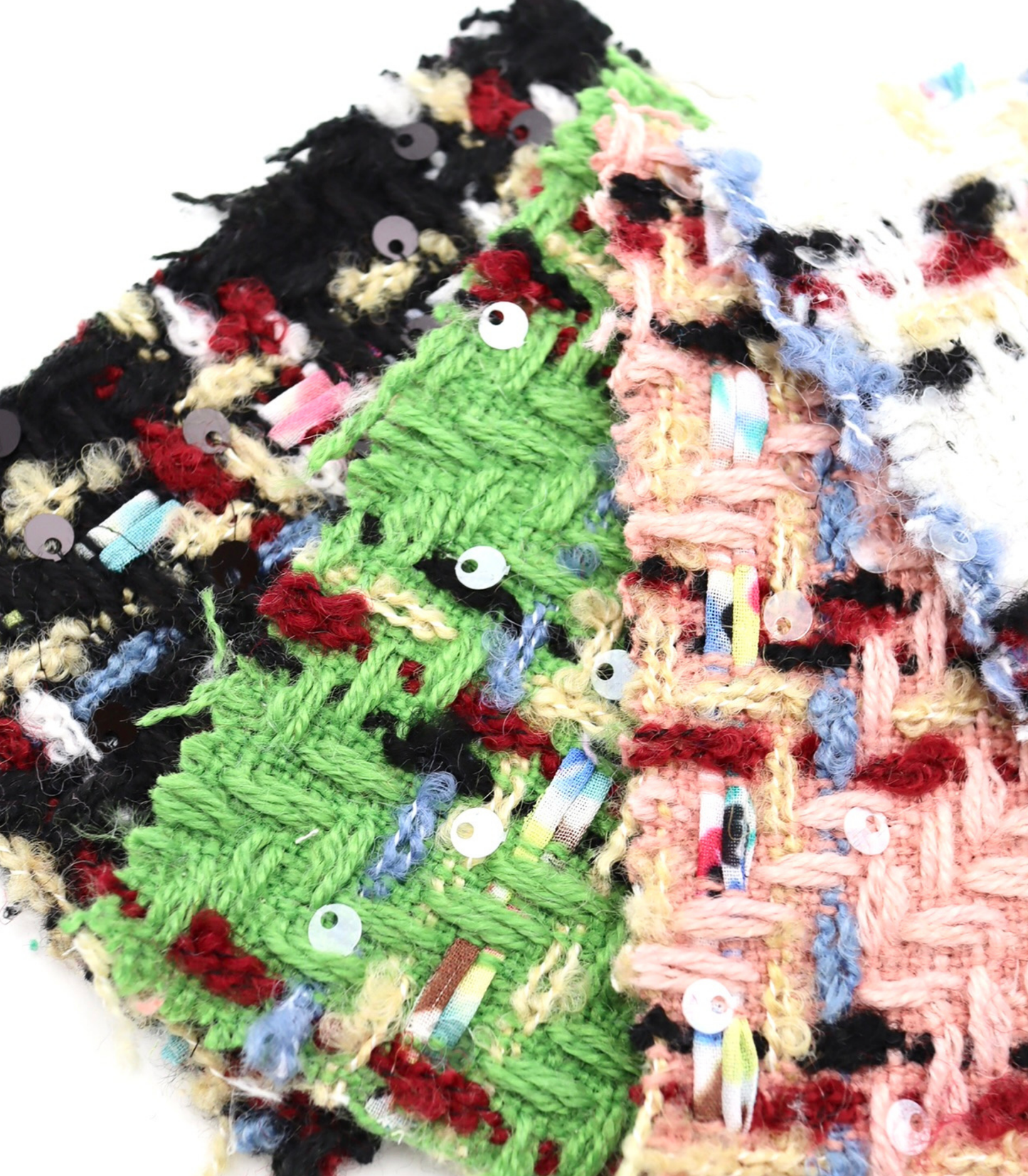 【25SS-157】スパンコール付きカラフルミックスツイード　/0.5ｙあたり = ～ 1700円