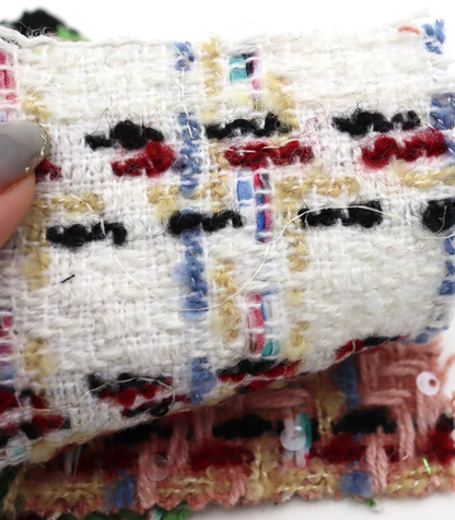 【25SS-157】スパンコール付きカラフルミックスツイード　/0.5ｙあたり = ～ 1700円