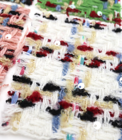 【25SS-157】スパンコール付きカラフルミックスツイード　/0.5ｙあたり = ～ 1700円