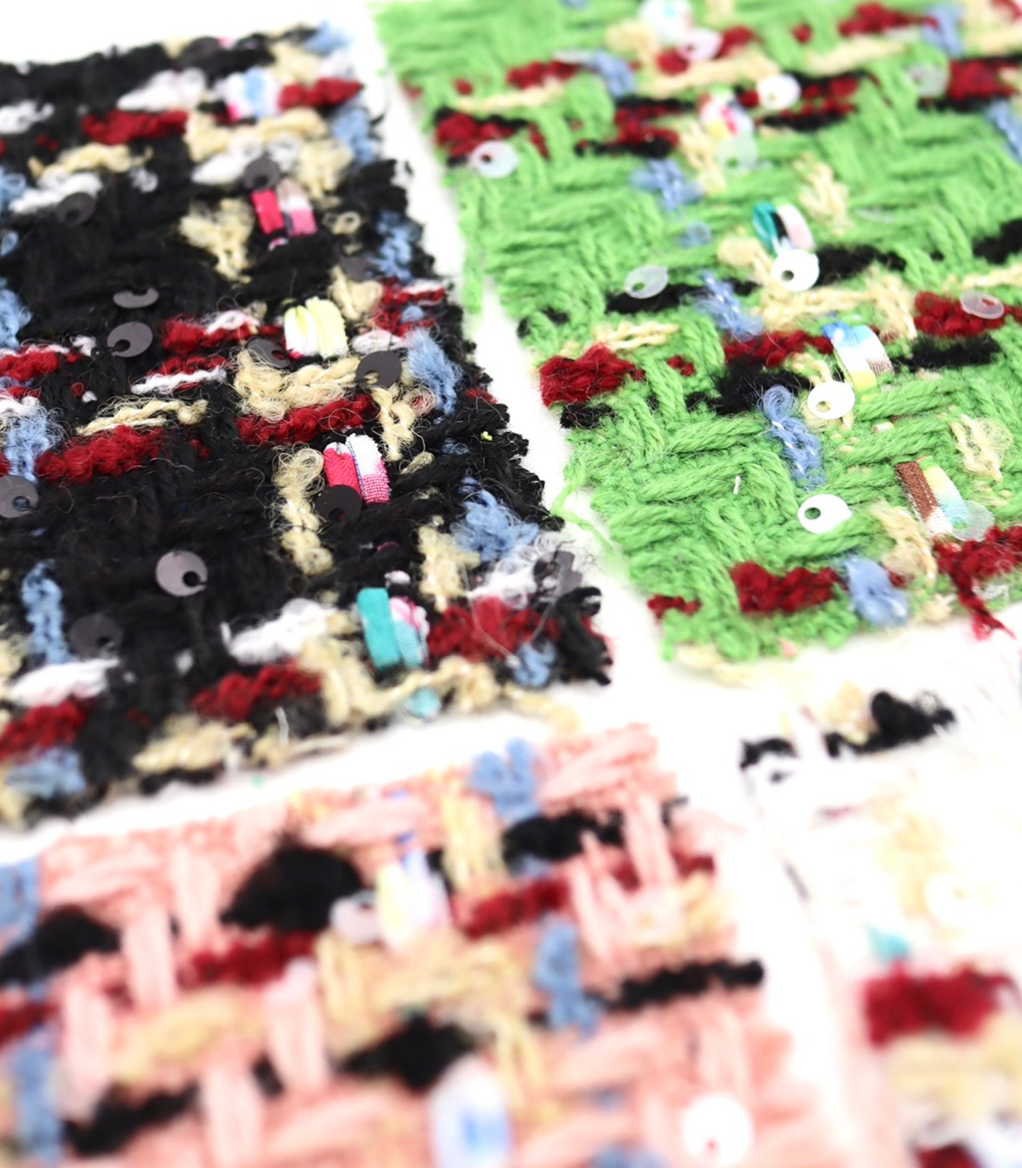 【25SS-157】スパンコール付きカラフルミックスツイード　/0.5ｙあたり = ～ 1700円