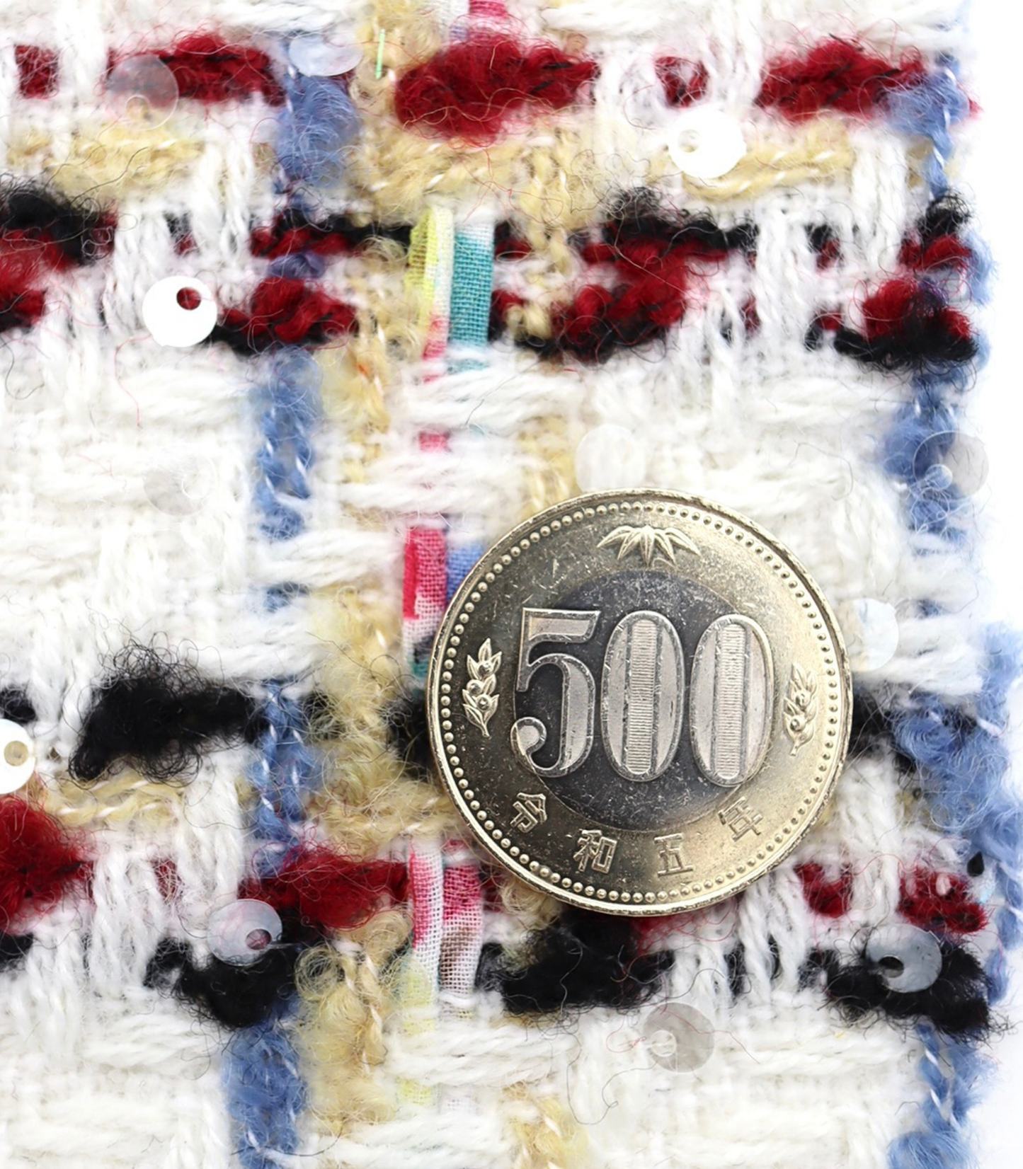 【25SS-157】スパンコール付きカラフルミックスツイード　/0.5ｙあたり = ～ 1700円