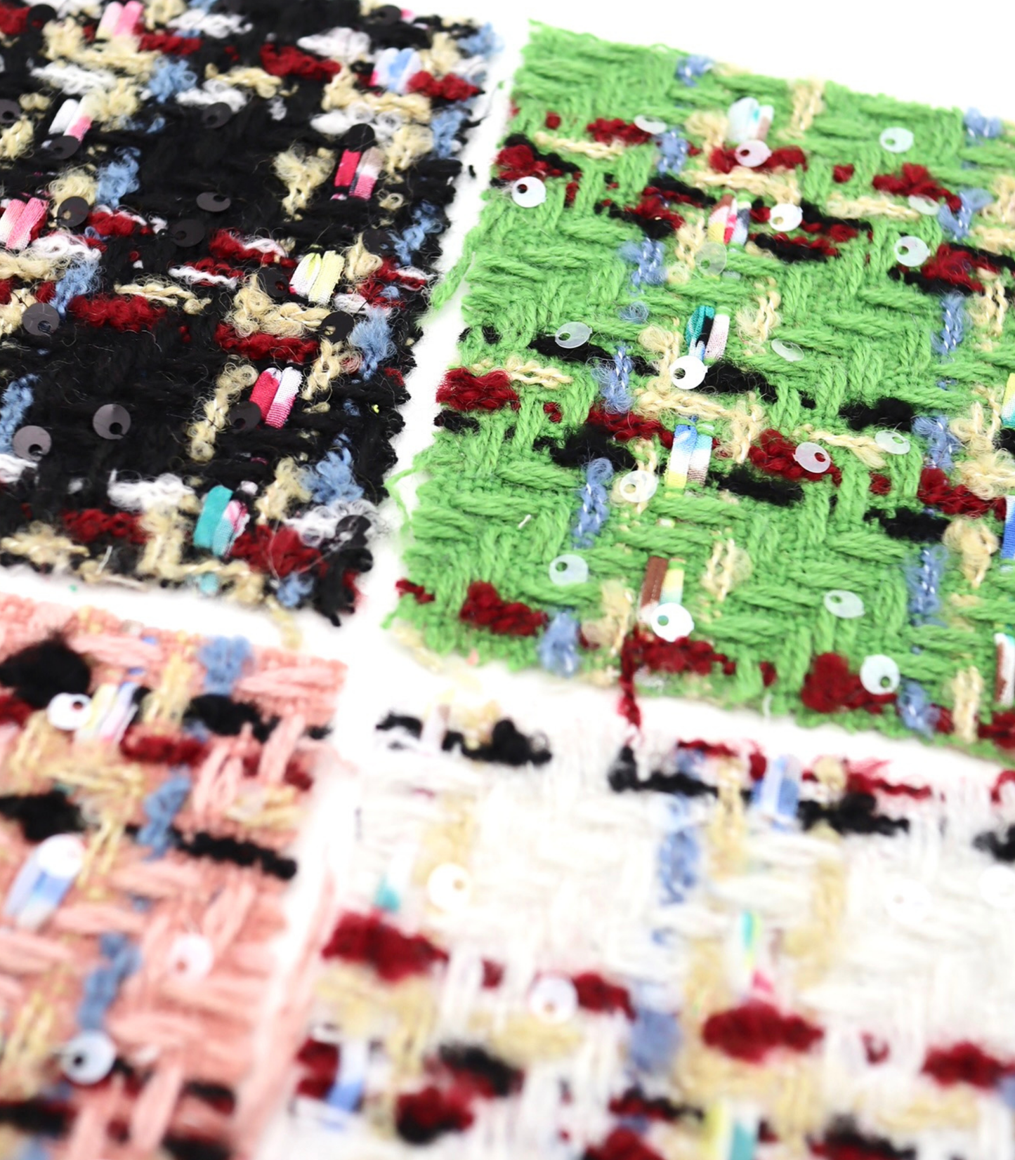 【25SS-157】スパンコール付きカラフルミックスツイード　/0.5ｙあたり = ～ 1700円