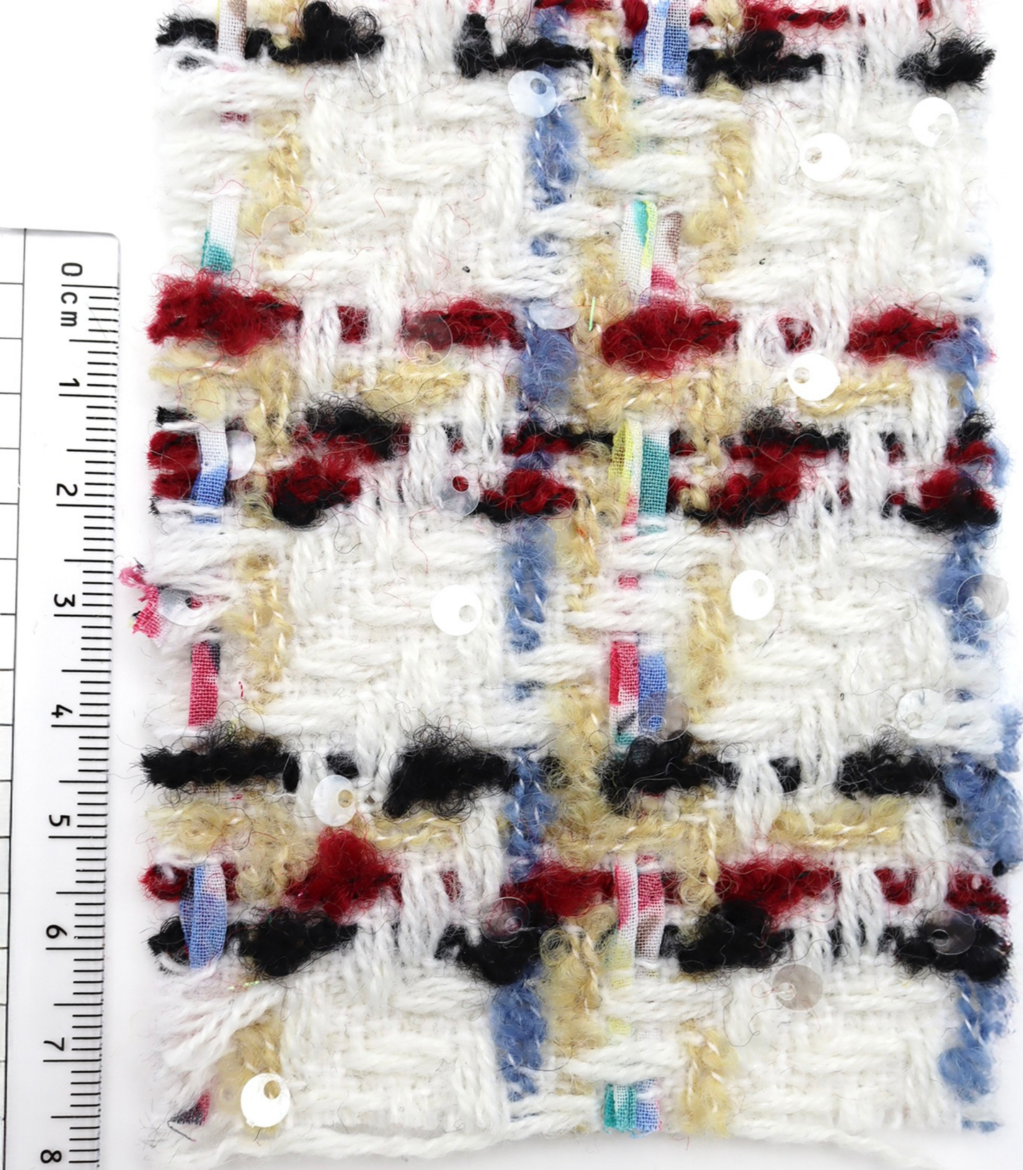 【25SS-157】スパンコール付きカラフルミックスツイード　/0.5ｙあたり = ～ 1700円