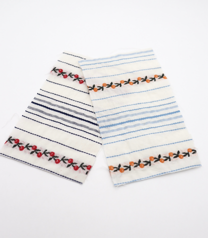 【25SS-442】フラワー×ランダムボーダー刺繍ローン　/0.5ｙあたり=～925円