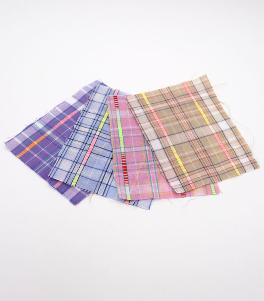 【25SS-441】カラフルタータンチェック　/0.5ｙあたり=～590円