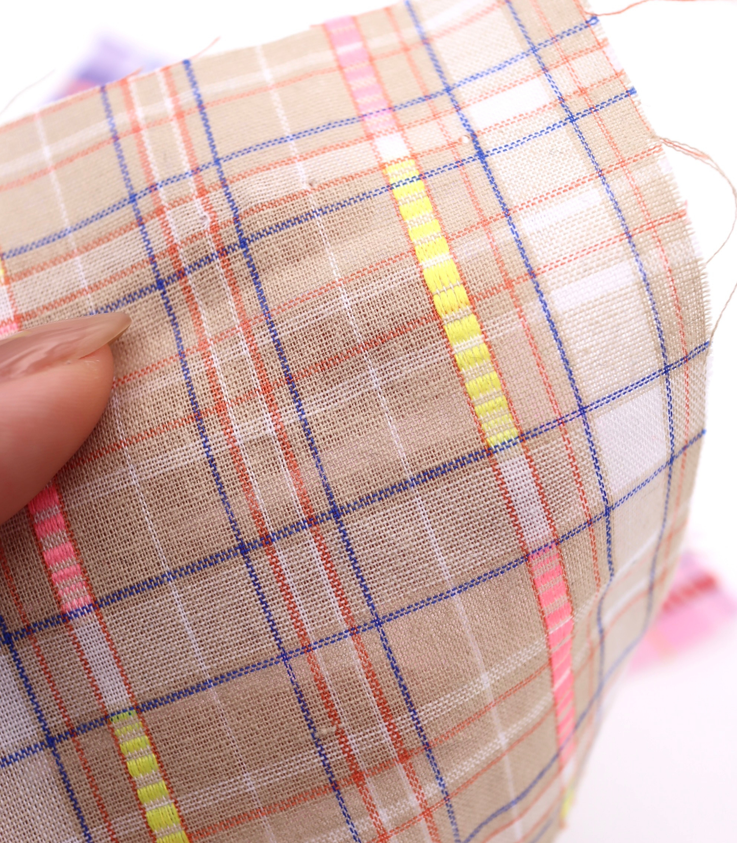 【25SS-441】カラフルタータンチェック　/0.5ｙあたり=～590円