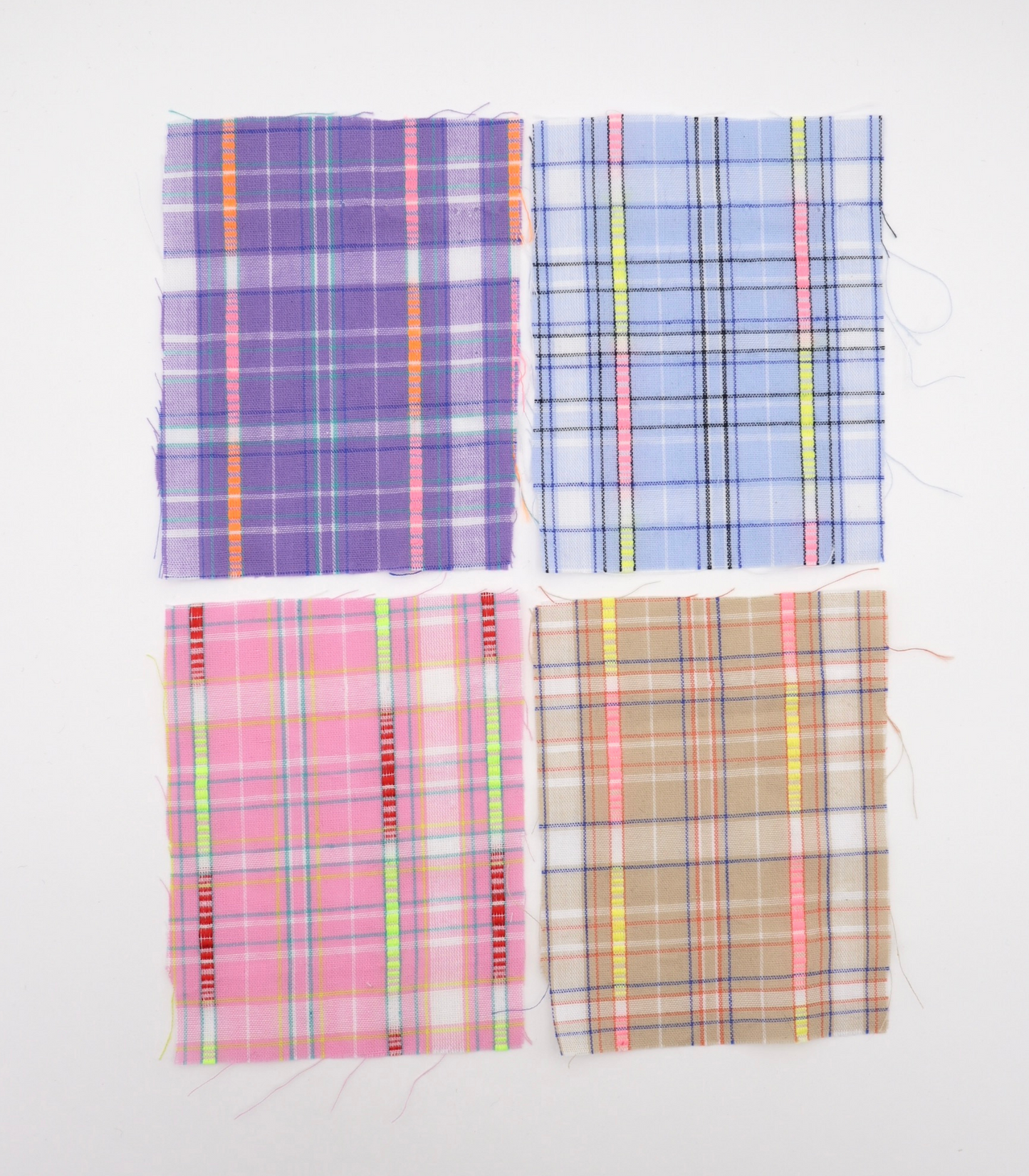 【25SS-441】カラフルタータンチェック　/0.5ｙあたり=～590円