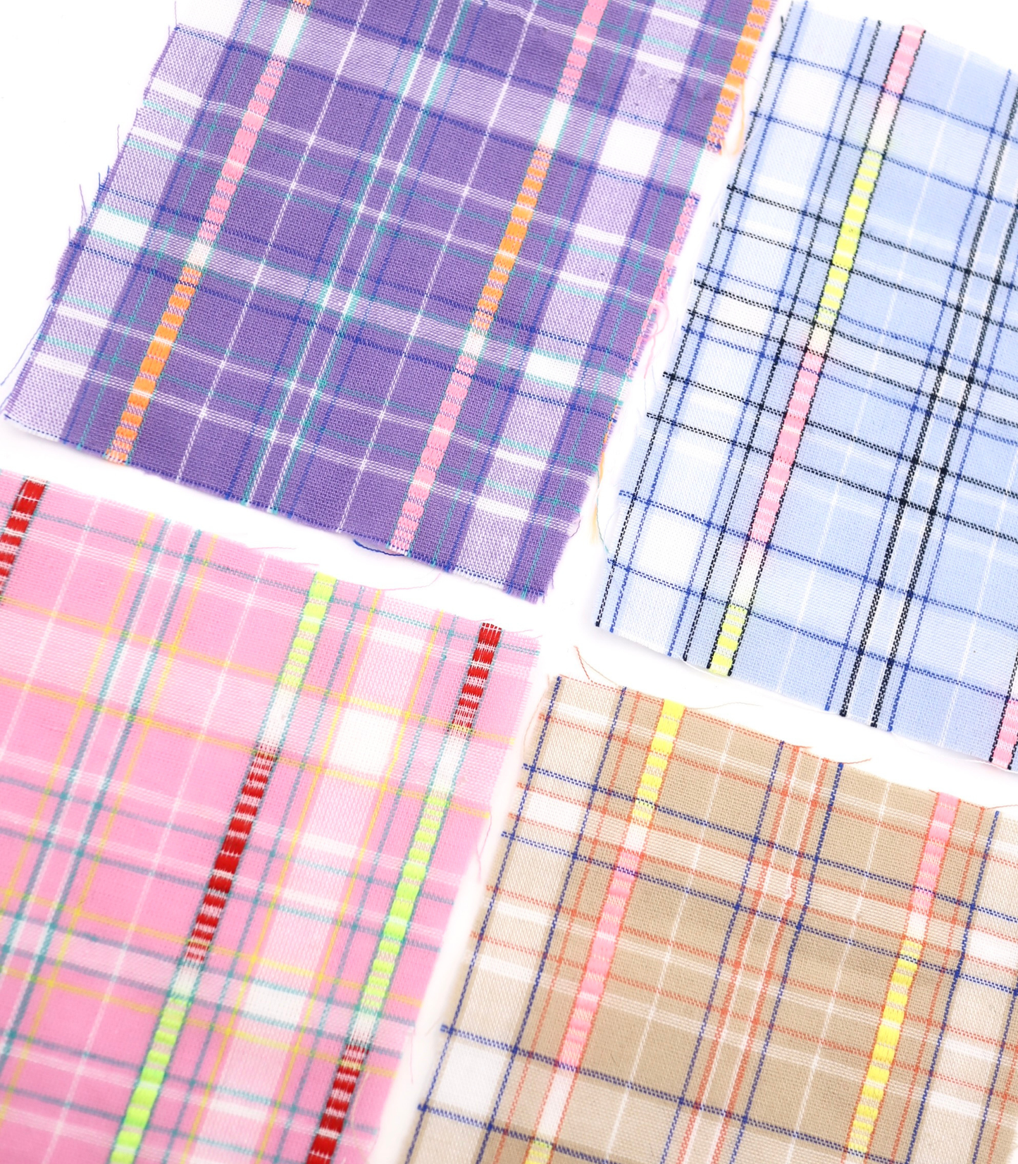 【25SS-441】カラフルタータンチェック　/0.5ｙあたり=～590円