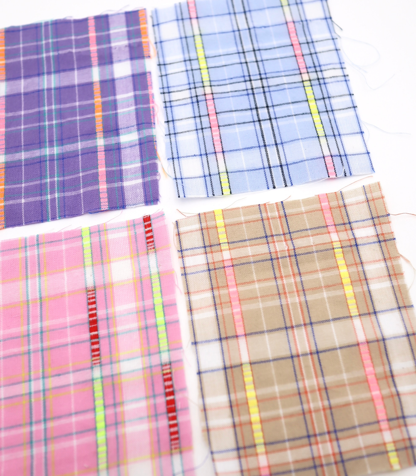 【25SS-441】カラフルタータンチェック　/0.5ｙあたり=～590円