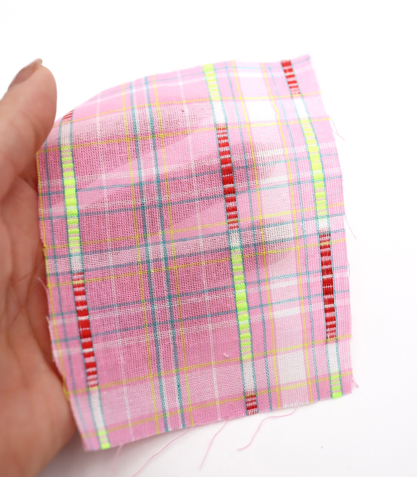 【25SS-441】カラフルタータンチェック　/0.5ｙあたり=～590円