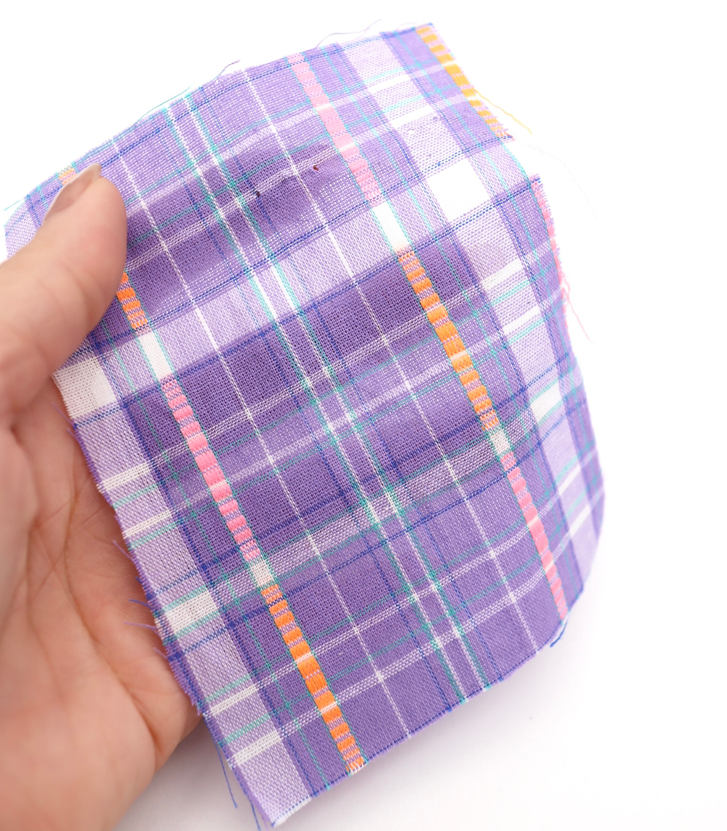 【25SS-441】カラフルタータンチェック　/0.5ｙあたり=～590円