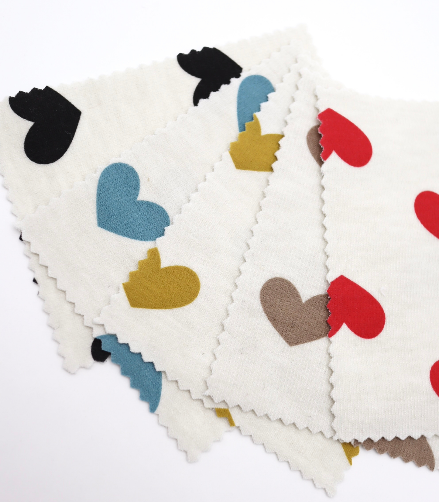 【25SS-400】ハートプリント二重織りニット　/0.5ｙあたり=～1055円