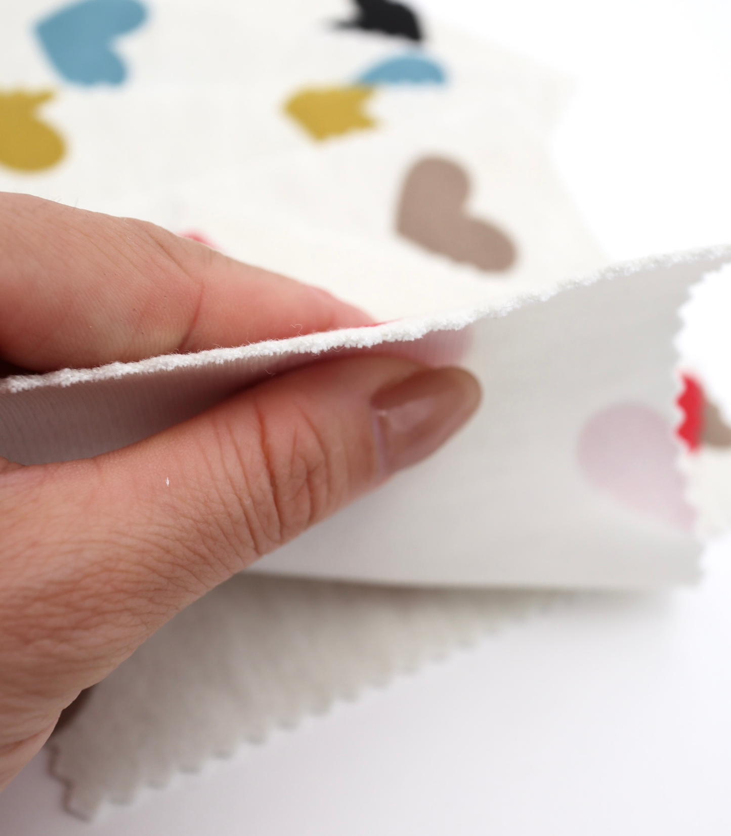 【25SS-400】ハートプリント二重織りニット　/0.5ｙあたり=～1055円