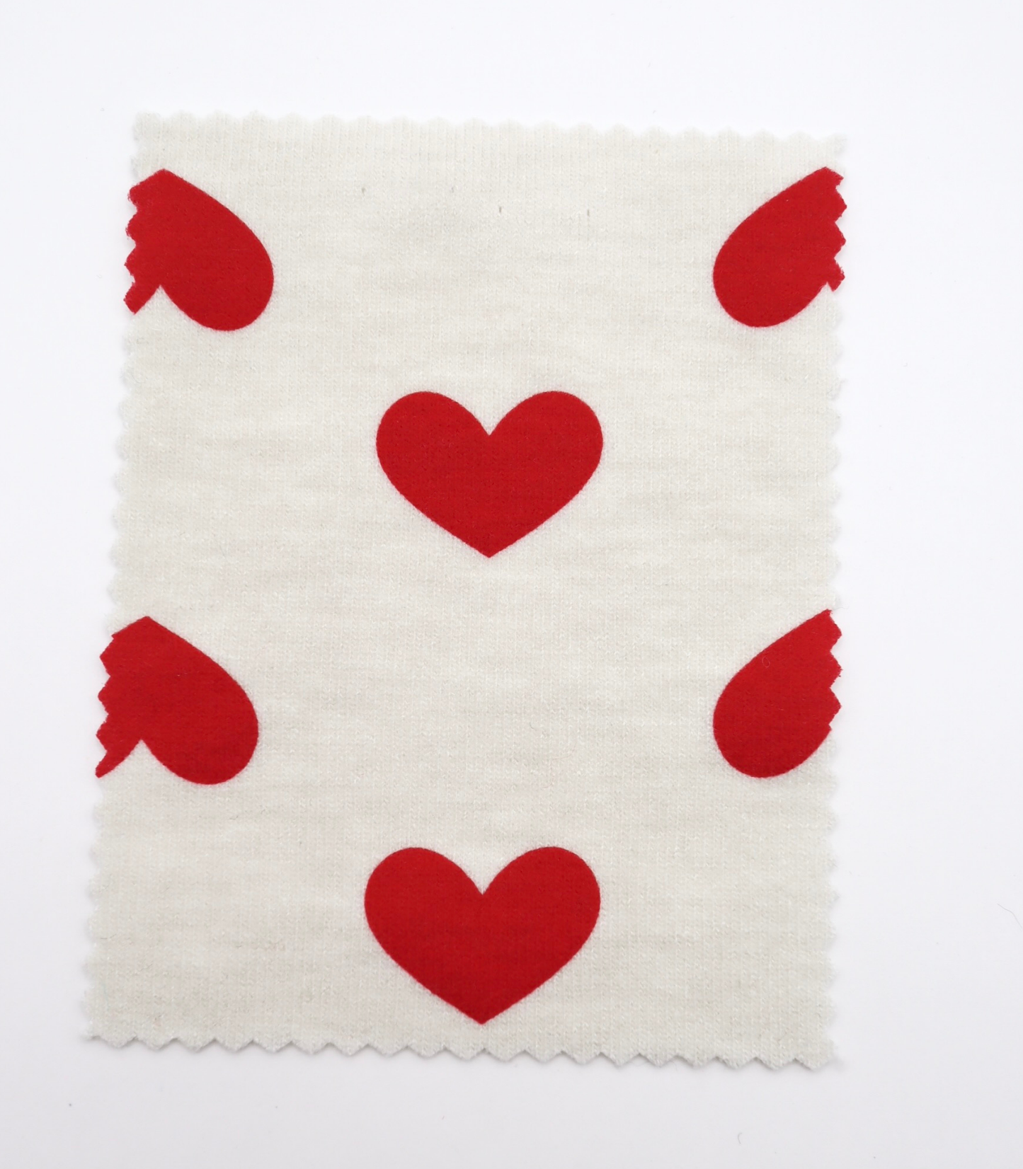 【25SS-400】ハートプリント二重織りニット　/0.5ｙあたり=～1055円