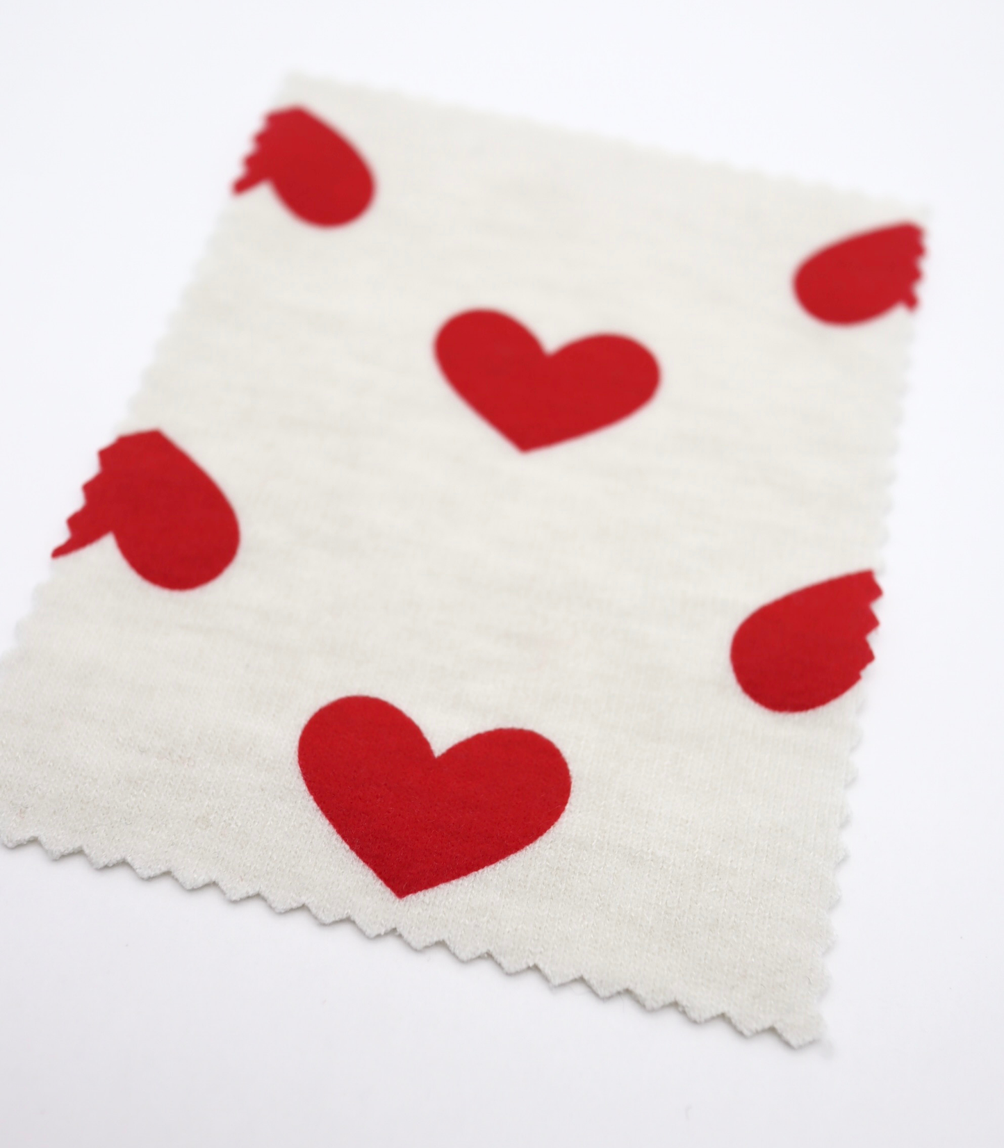 【25SS-400】ハートプリント二重織りニット　/0.5ｙあたり=～1055円