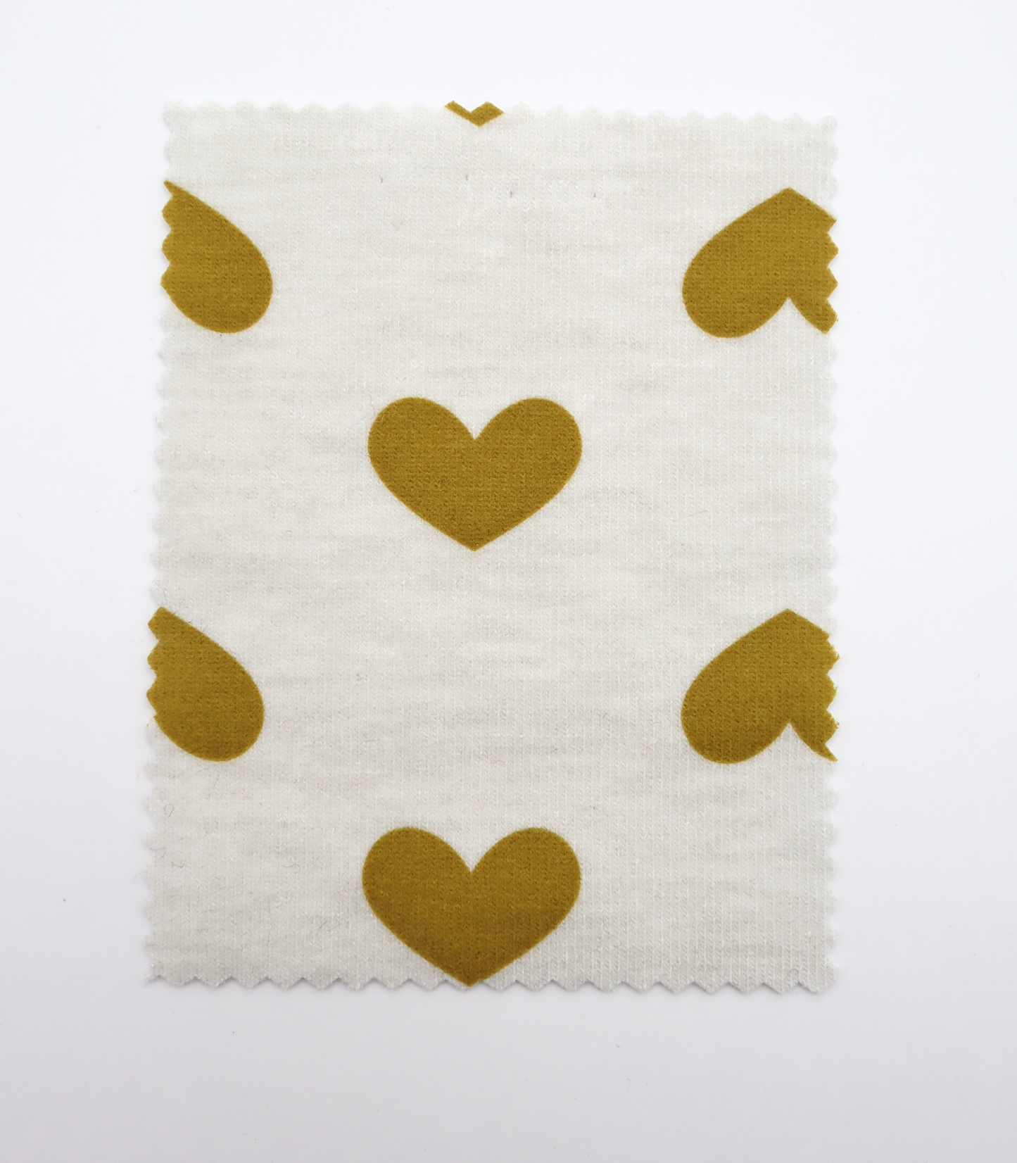 【25SS-400】ハートプリント二重織りニット　/0.5ｙあたり=～1055円