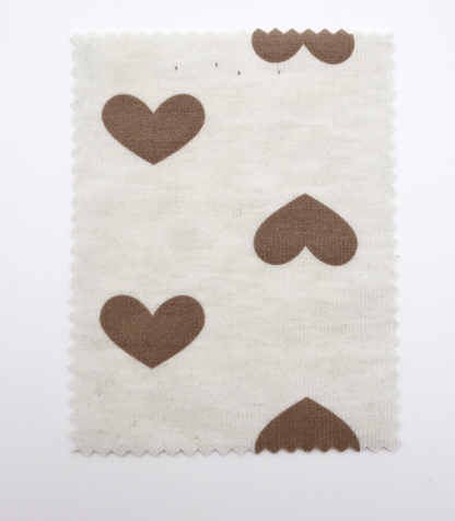 【25SS-400】ハートプリント二重織りニット　/0.5ｙあたり=～1055円