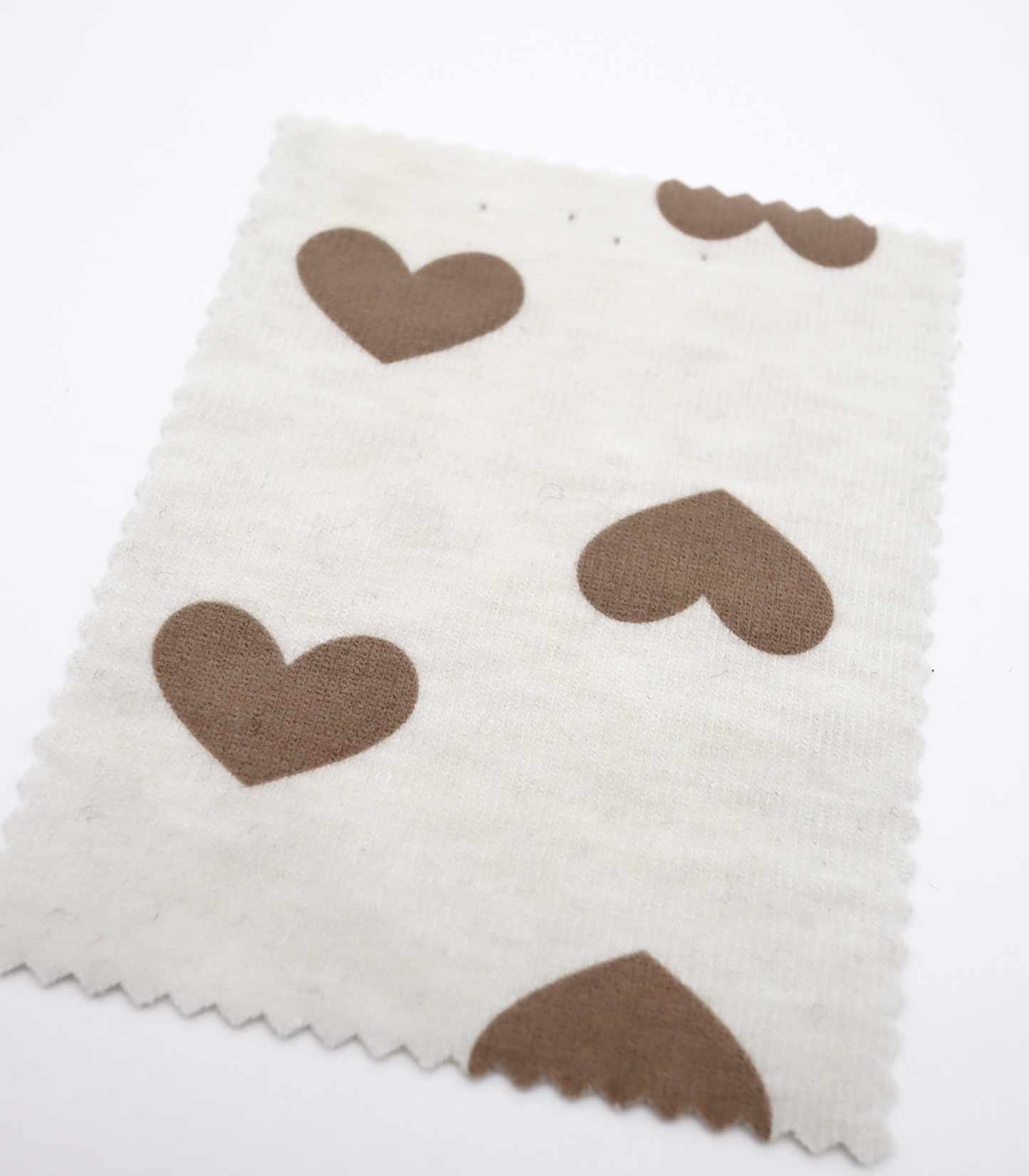 【25SS-400】ハートプリント二重織りニット　/0.5ｙあたり=～1055円