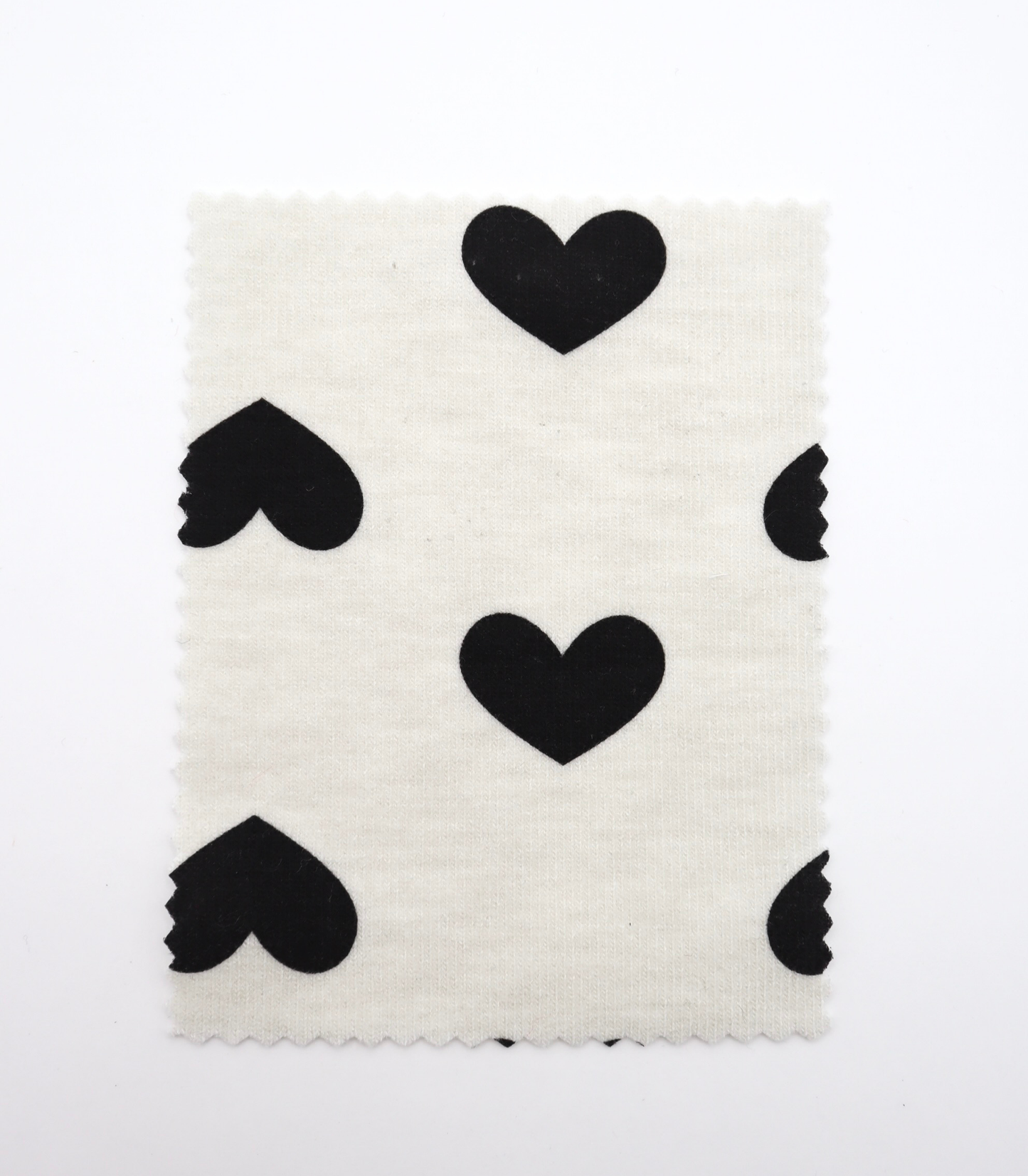 【25SS-400】ハートプリント二重織りニット　/0.5ｙあたり=～1055円