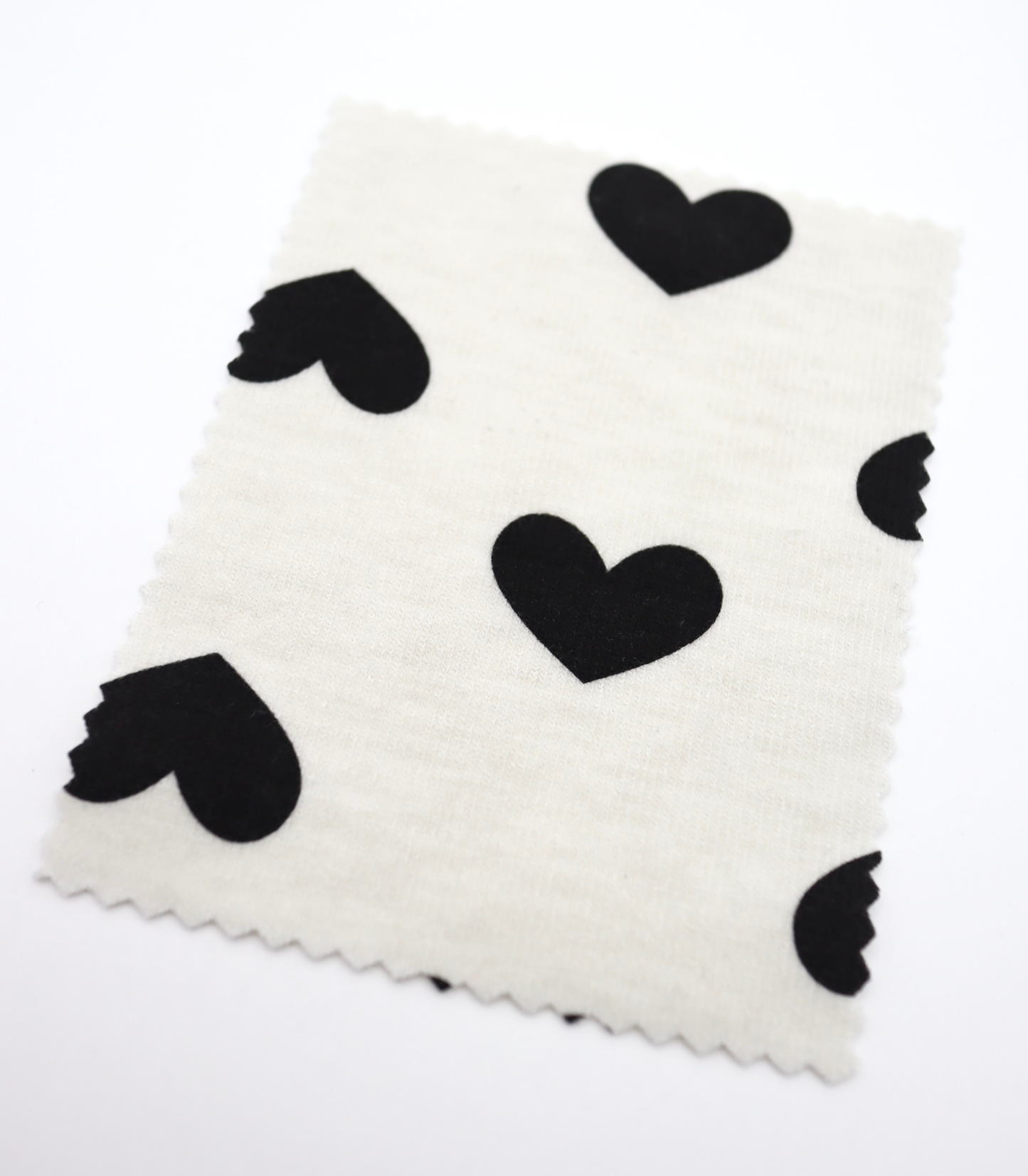 【25SS-400】ハートプリント二重織りニット　/0.5ｙあたり=～1055円