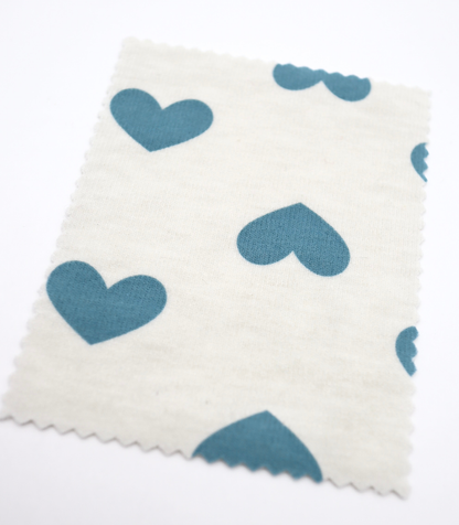 【25SS-400】ハートプリント二重織りニット　/0.5ｙあたり=～1055円