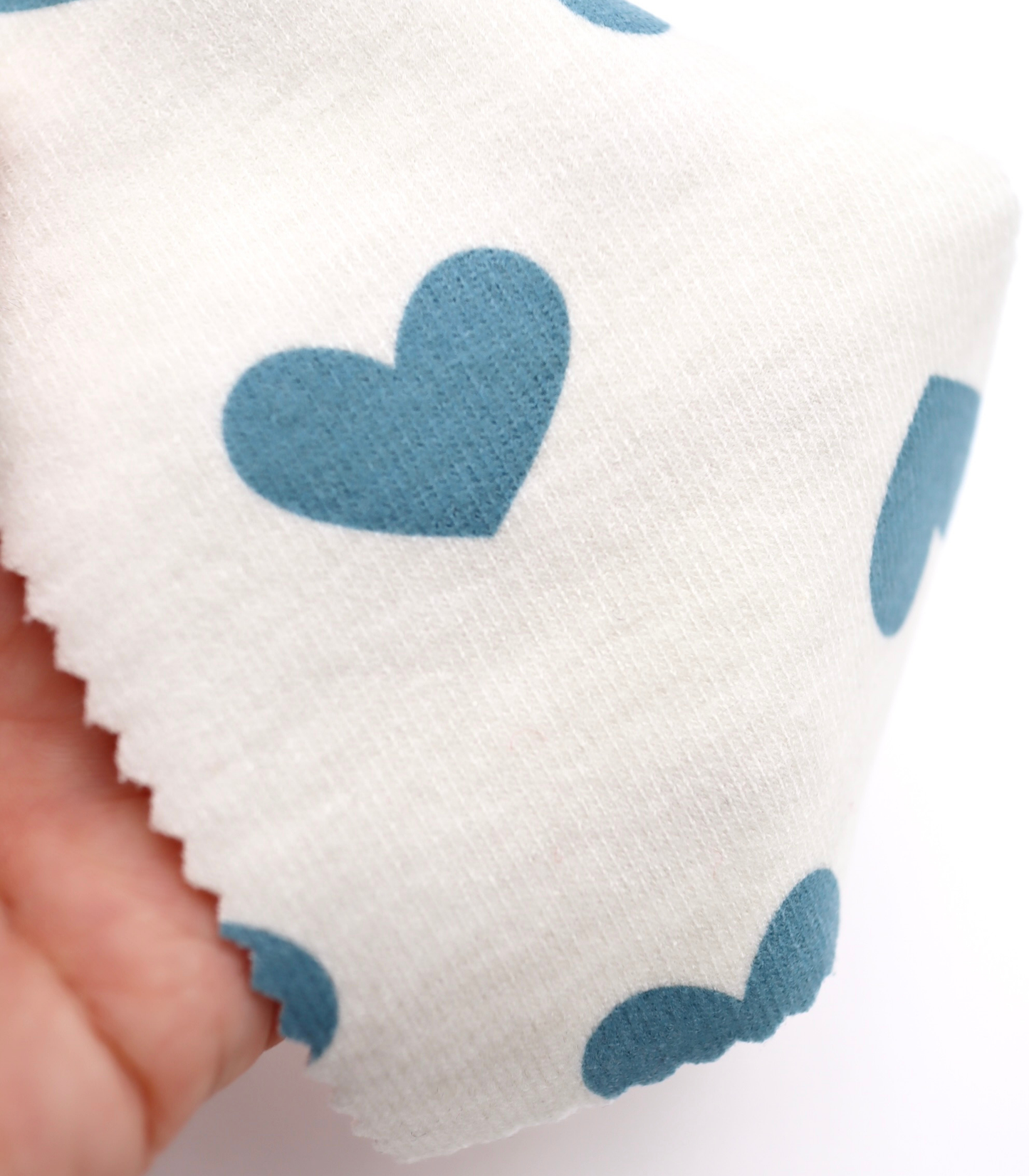 【25SS-400】ハートプリント二重織りニット　/0.5ｙあたり=～1055円