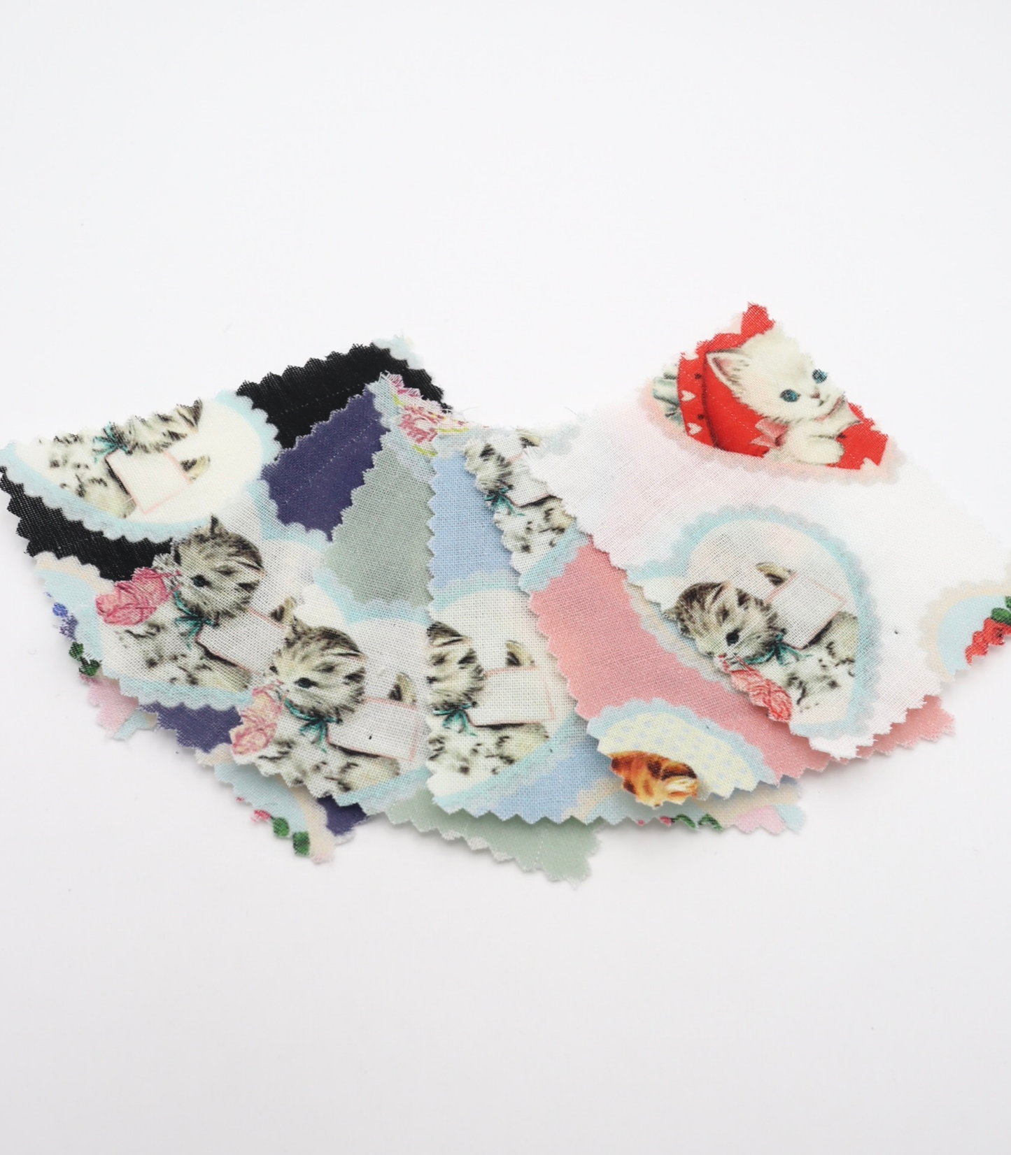 【25SS-410】ねこちゃん×ハートプリントダブルガーゼ　/0.5ｙあたり=～890円