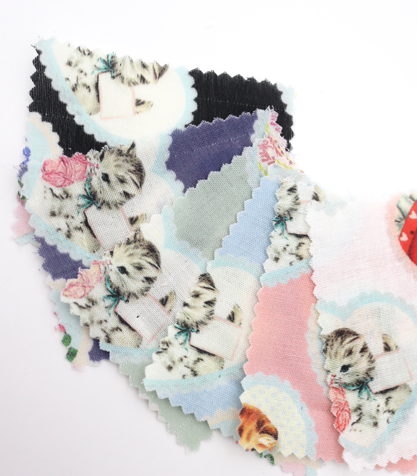 【25SS-410】ねこちゃん×ハートプリントダブルガーゼ　/0.5ｙあたり=～890円