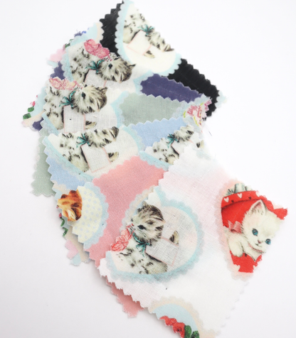 【25SS-410】ねこちゃん×ハートプリントダブルガーゼ　/0.5ｙあたり=～890円