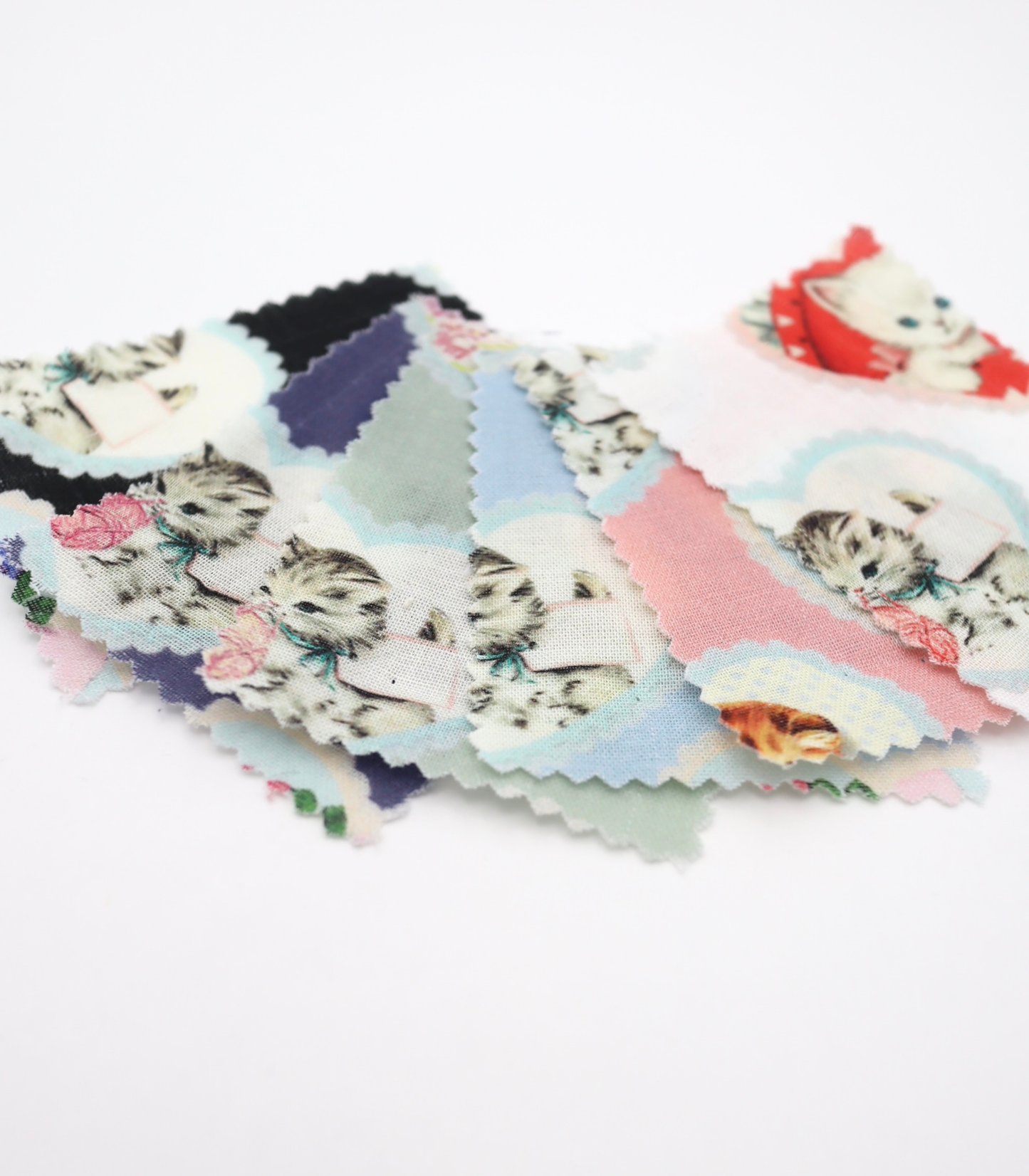 【25SS-410】ねこちゃん×ハートプリントダブルガーゼ　/0.5ｙあたり=～890円